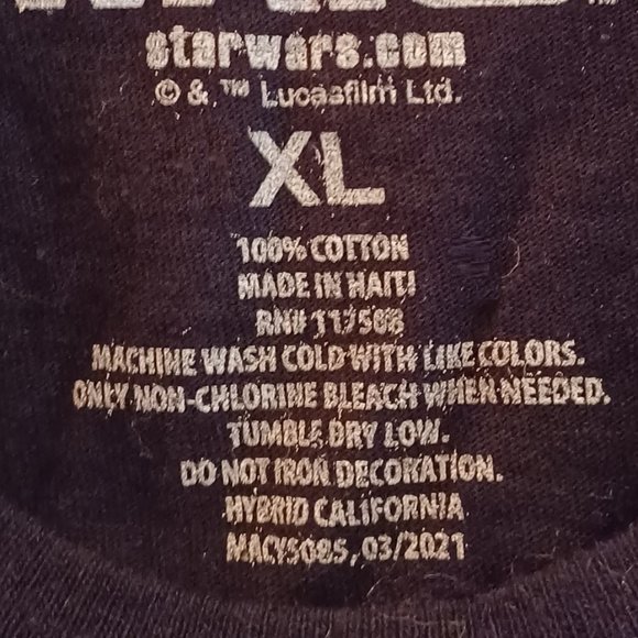 Star Wars Millennium Falcon Black T-Shirt Pre-Owned Size XL 2021 - Picture 7 of 8